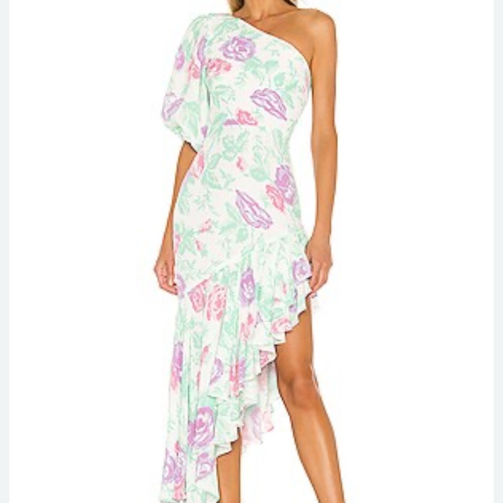 Floral One-Shoulder Dress
